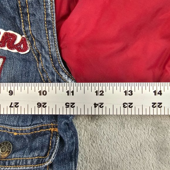 Guess Baby Jacket 12M Convertible Denim Embroidered Logo Detachable‎ Sleeves - Picture 8 of 12